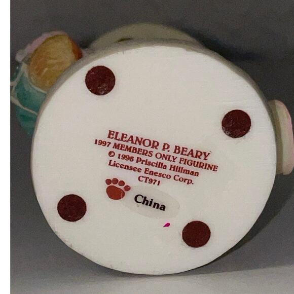 Members Only 1997 Members Only Bear Figurine Vintage 3" Enesco - Picture 5 of 5